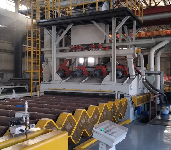 Pretratamiento de piezas de fundición para vigas en H de placas de acero, máquina de granallado industrial, abrasivo