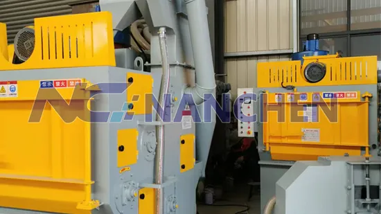 Granalladora de banda pequeña con volteo, máquina de granallado sobre orugas, 1 kit
