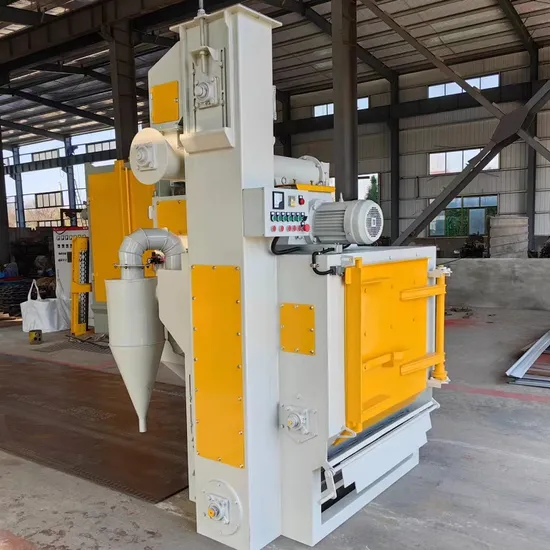 Granalladora de carga y descarga automática tipo oruga, granalladora de forja pequeña