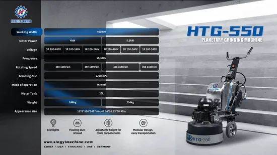 La mejor pulidora y amoladora industrial de piso de concreto con diamante planetario, eléctrica, sin polvo, de epoxi, para entrada de vehículos, aceras, garajes