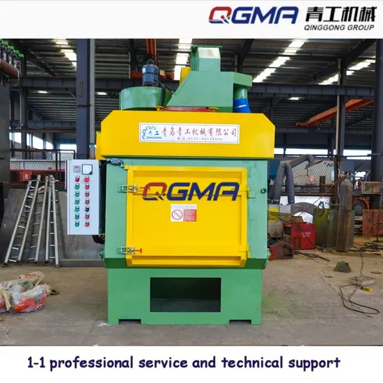 Granalladora de banda de caucho robusta para aplicaciones industriales